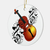 Violine, Lover im Herzen_ Keramik Ornament (Links)