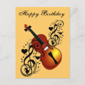 Violine, Lover im Herzen_ Postkarte (Vorderseite)