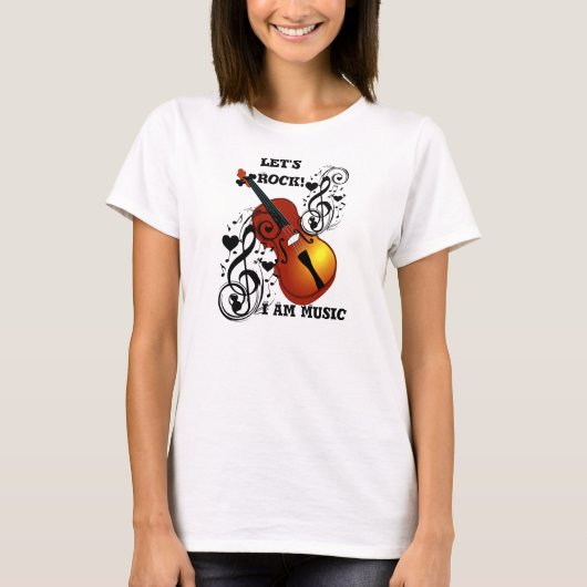 Violine, Lover im Herzen_ T-Shirt (Vorderseite)