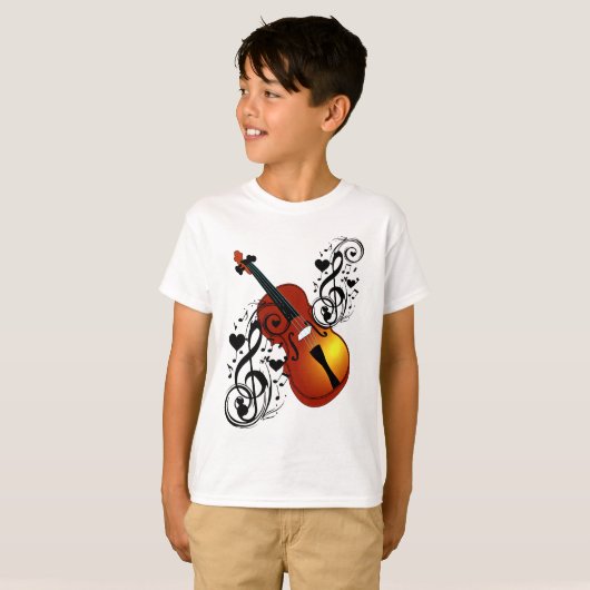 Violine, Lover im Herzen_ T-Shirt (Vorne ganz)