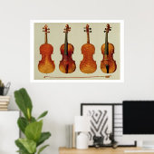 Violine (LtoR): die "Alard" von Antonio Stradivari Poster (Heimbüro)