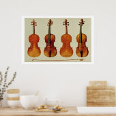 Violine (LtoR): die "Alard" von Antonio Stradivari Poster (Küche)
