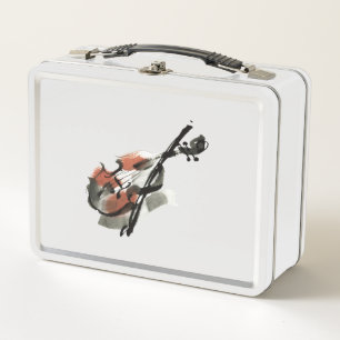 Violine Metall Lunch Box