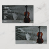Violine mit dem Musikblattschwimmen Visitenkarte (Vorne/Hinten)