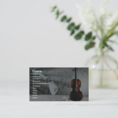 Violine mit dem Musikblattschwimmen Visitenkarte (Stehend Vorderseite)