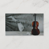 Violine mit dem Musikblattschwimmen Visitenkarte (Rückseite)