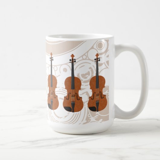 Violine: Modell 3D: Kaffee-Tasse Kaffeetasse (Rechts)