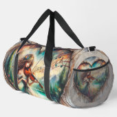 Violine Music Rustikales Herz Girl Duffle Bag (Rechte Ecke)