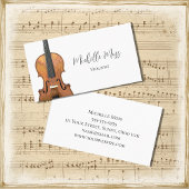 Violine Music Teacher Violinist Elegant Visitenkarte