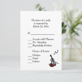 Violine Music UAWG with Entree Choice RSVP Karte (Stehend Vorderseite)