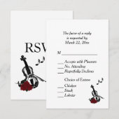 Violine Music UAWG with Entree Choice RSVP Karte (Vorne/Hinten)