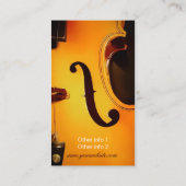 Violine Musik Elegante Visitenkarte (Rückseite)