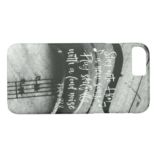 Violine, Musik mit Psalms Bibel Verse Case-Mate iPhone Hülle (Rückseite (Horizontal))