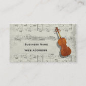 Violine - Musikindustrie-Karte Visitenkarte (Rückseite)