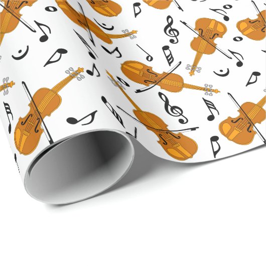 Violine-Musiknote Geschenkpapier (Rolleneckpunkt)