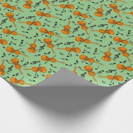 Violine-Musiknote Geschenkpapier (Ecke)