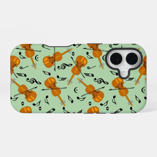 Violine-Musiknote iPhone 16 Hülle (Rückseite (Horizontal))