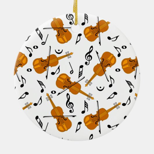 Violine-Musiknote Keramik Ornament (Hinten)