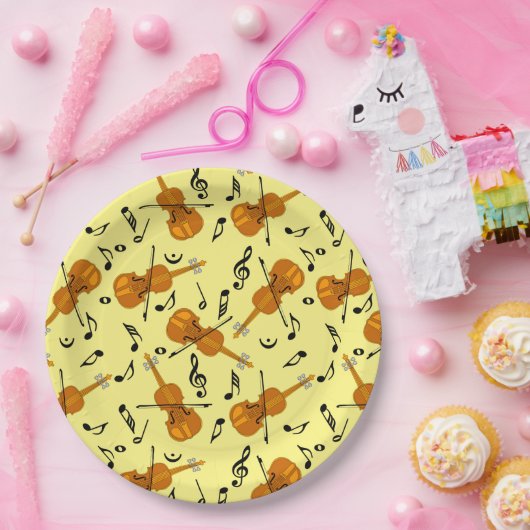 Violine-Musiknote Pappteller (Party)