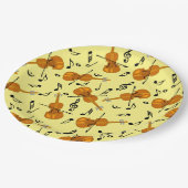 Violine-Musiknote Pappteller (Schrägansicht)