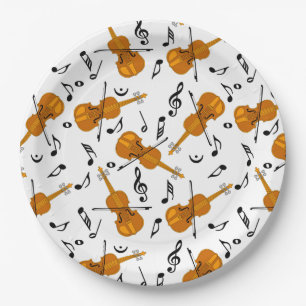 Violine-Musiknote Pappteller