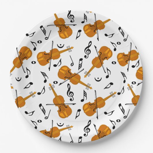 Violine-Musiknote Pappteller (Vorderseite)