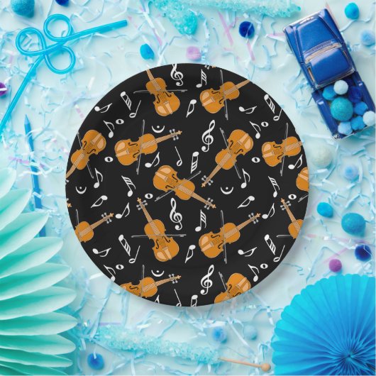 Violine-Musiknote Pappteller (Party)