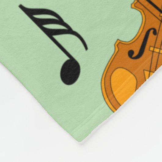 Violine Musiknoten Fleecedecke (Ecke)