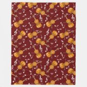 Violine Musiknoten Fleecedecke (Vorderseite)