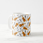 Violine Musiknoten Kaffeetasse (Vorderseite Links)