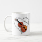 Violine Musiknoten Kaffeetasse (Links)