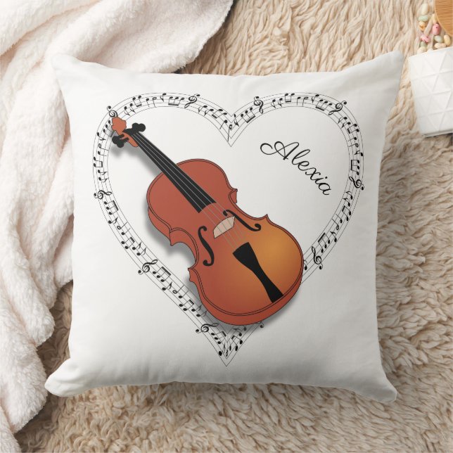 Violine Musiknoten Kissen (Decke)