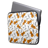 Violine Musiknoten Laptopschutzhülle (Vorderseite Links)