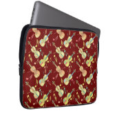 Violine Musiknoten Laptopschutzhülle (Vorne Rechts)