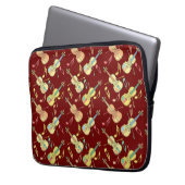 Violine Musiknoten Laptopschutzhülle (Vorderseite Links)