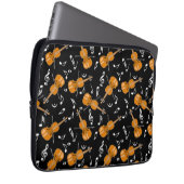 Violine Musiknoten Laptopschutzhülle (Vorne Rechts)