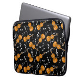 Violine Musiknoten Laptopschutzhülle (Vorderseite Links)