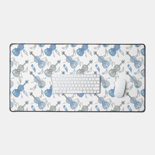 Violine Musiknoten Schreibtischunterlage (Tastatur & Maus)