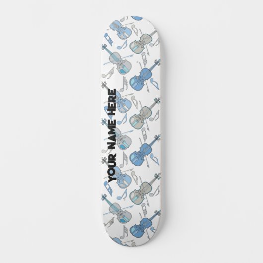 Violine Musiknoten Skateboard (Vorderseite)