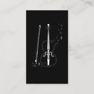 Violine Musiknotens Instrumentalmusiker Violinist Visitenkarte