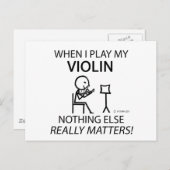 Violine, nichts anderes zählt postkarte (Vorne/Hinten)