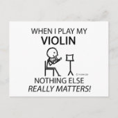Violine, nichts anderes zählt postkarte (Vorderseite)