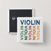 Violine Niedlich Button (Vorne & Hinten)