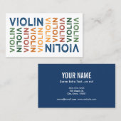 Violine Niedlich Visitenkarte (Vorne/Hinten)