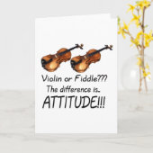 Violine oder Geige??? Karte (Gelbe Blume)