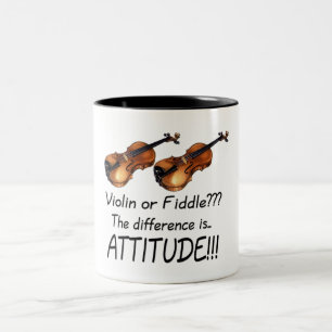 Violine oder Geige??? Zweifarbige Tasse