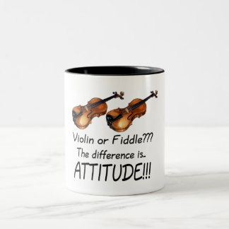 Violine oder Geige??? Zweifarbige Tasse