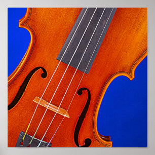 Violine oder Viola Poster Blue Hintergrund