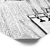 Violine oder Viola Tinte Zeichnend Poster (Ecke)