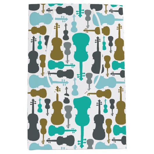 Violine oder Violonmuster Mittlere Geschenktüte (Vorderseite)